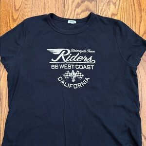 Garage Black Tee with White Script